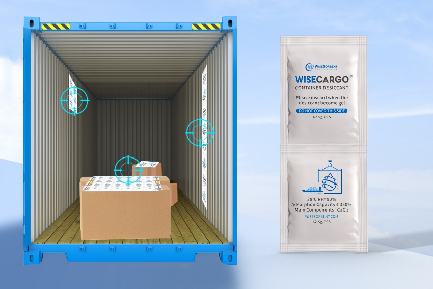 WiseCargo Container Desiccant 2 packets WiseSorbent® Technology