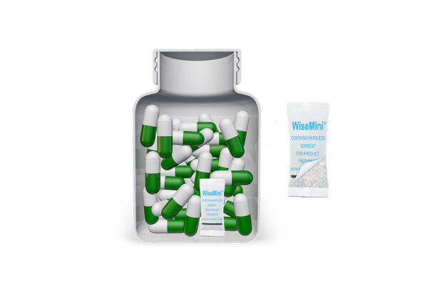 WiseMini® strip desiccant in Pharma bottle