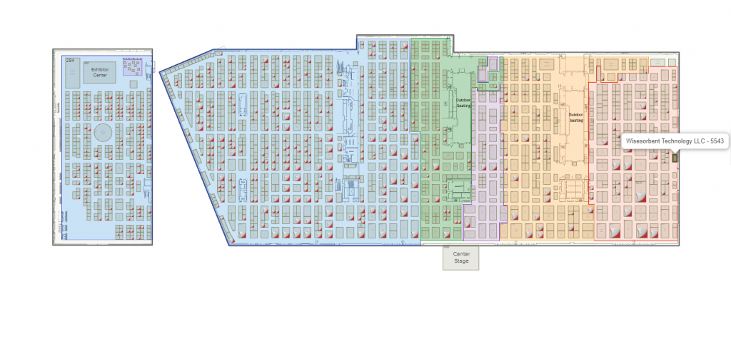 Our location in Hall A, the large space on the right is the main Convention space, the far left is floor B1