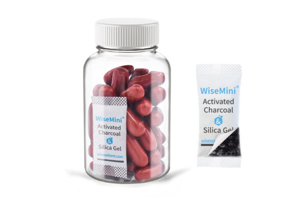 desiccant deodorizer sachet in pharma bottle