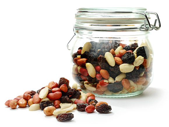 Glass Jar of Mixed Nuts