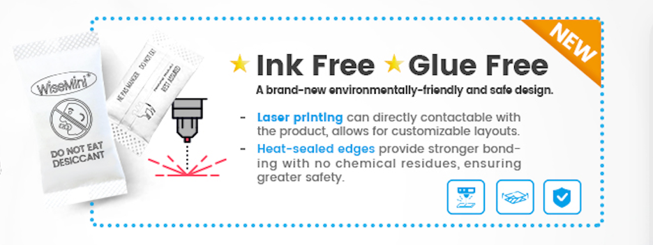 INK-FREE GLUE FREE-white silica gel desiccant